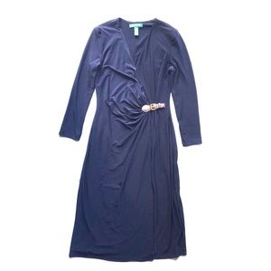 Ralph Lauren Wrap Dress US Size 6 - Dark Blue
